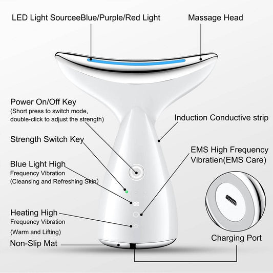 Facial skin tightening device