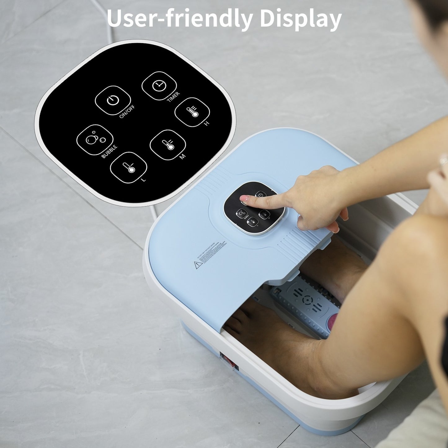 Electric Collapsible Foot Spa With Heat, Foot Massager With 16 Massage Rollers & Bubble, Foot Bath Massager For Home Use, Remote Control
